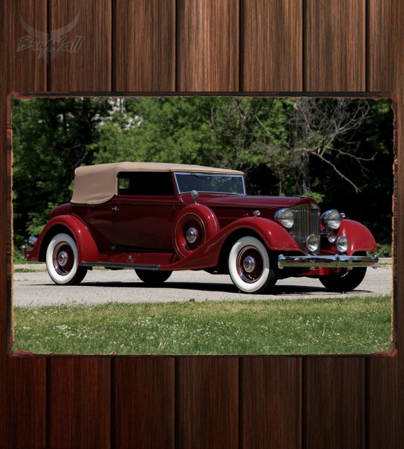 Металлическая табличка Packard Super Eight Convertible Victoria 522 Металлическая табличка Packard Super Eight Convertible Victoria 522